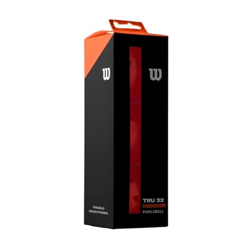 Wilson TRU 32 Indoor-Ball, 3er-Pack, Pickleball Bälle, 32 Löcher, Gleichmäßiger Rückschlag