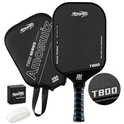 Amoswiz Pickleball-Schläger aus Carbonfaser, 16 mm T800 thermoformt